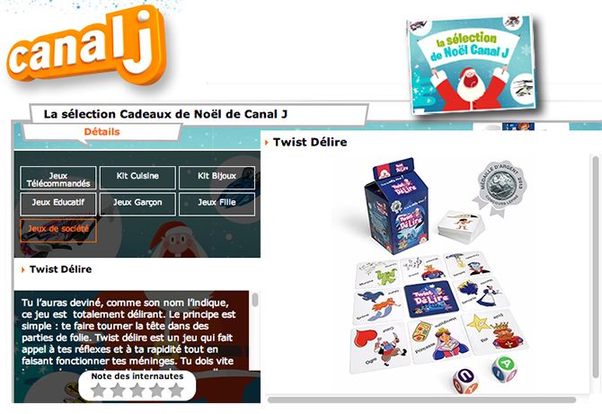 Twist Délire dans la La sélection Cadeaux de Noël de Canal J 2013